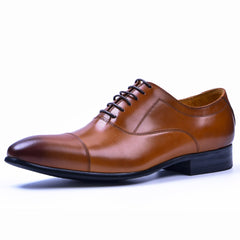 FARVARWO Men's Cap Toe Dress Shoes Oxford Classic Formal Shoes