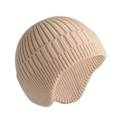Men's Wool Line Hat Fleece Knit Hat Ear Protection Pullover Hat