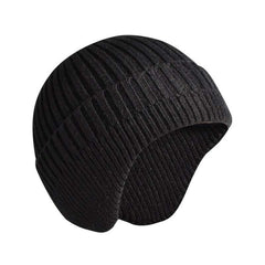 Men's Wool Line Hat Fleece Knit Hat Ear Protection Pullover Hat