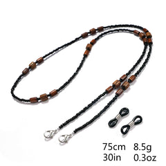 Wooden Beads Beaded Glasses Chain Sunglasses Lanyard Eyeglass Cord