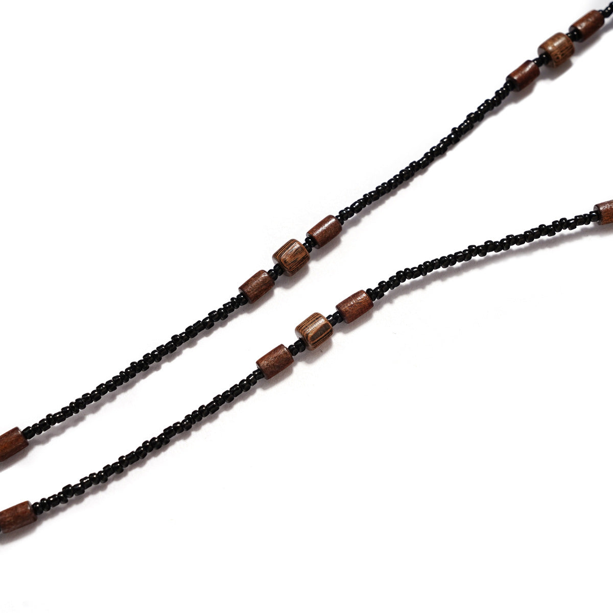 Wooden Beads Beaded Glasses Chain Sunglasses Lanyard Eyeglass Cord