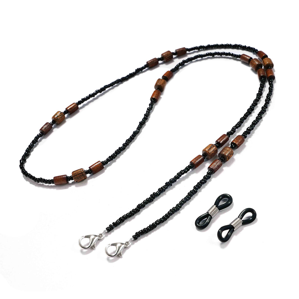 Wooden Beads Beaded Glasses Chain Sunglasses Lanyard Eyeglass Cord