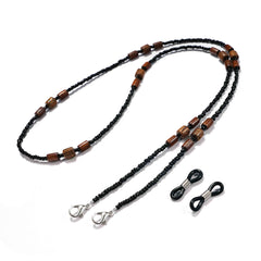 Wooden Beads Beaded Glasses Chain Sunglasses Lanyard Eyeglass Cord