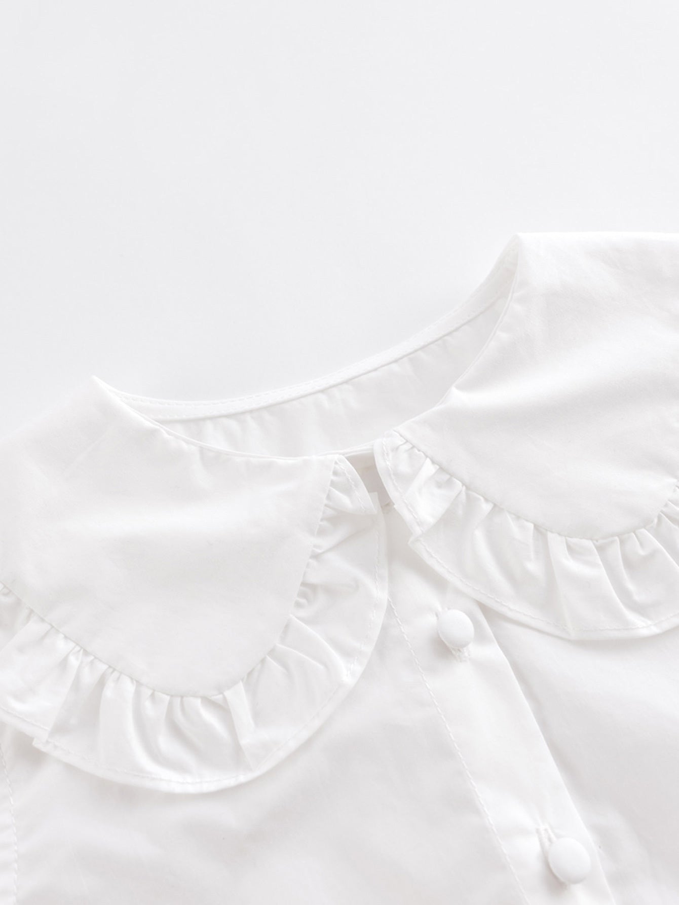 MARC&JANIE Girls Lace Lapel Cotton Shirt