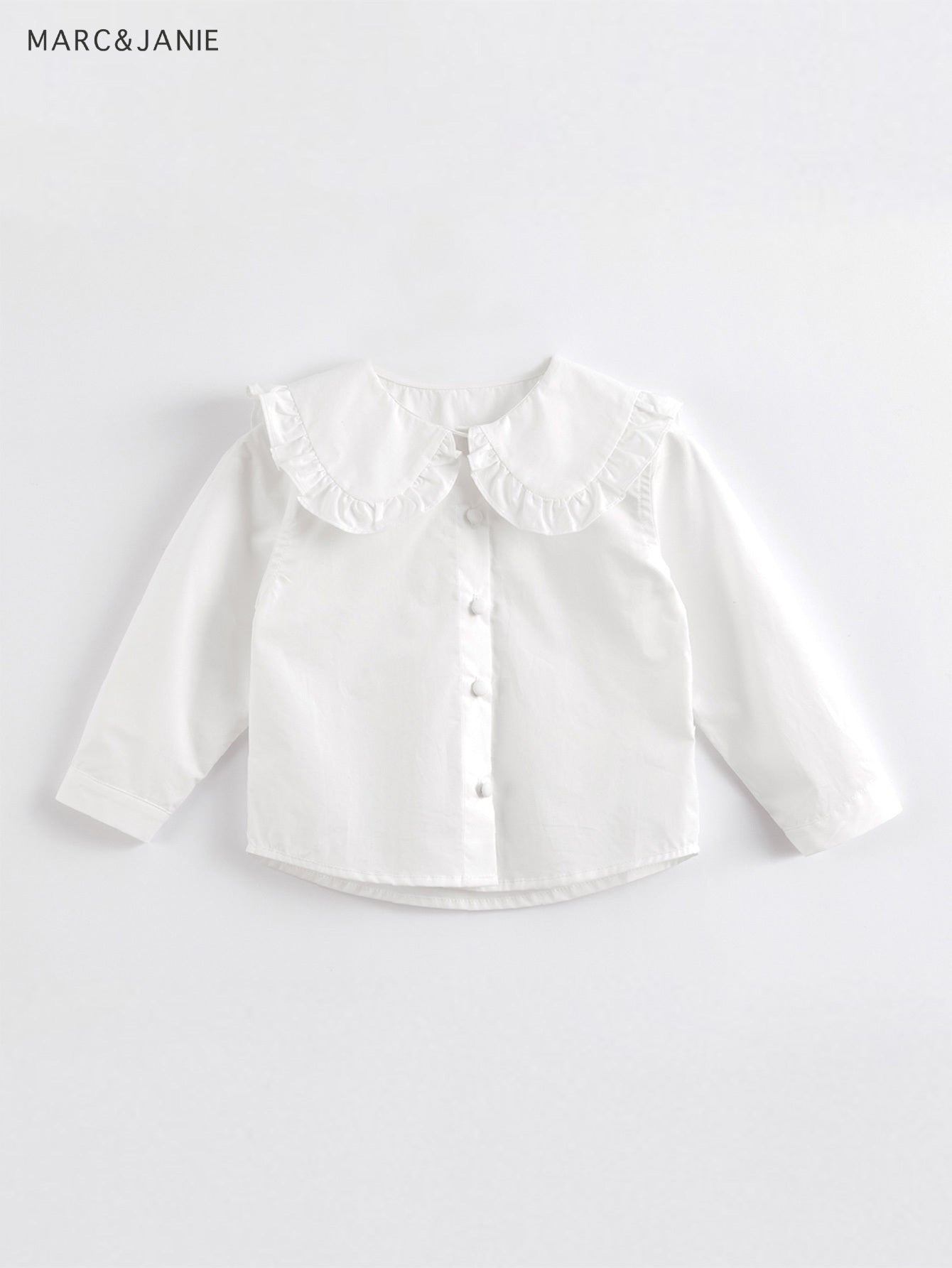 MARC&JANIE Girls Lace Lapel Cotton Shirt