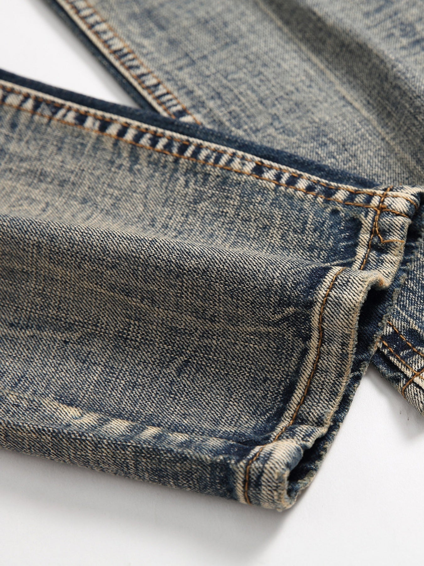 Men's Retro Ripped Jeans Straight Leg Fit