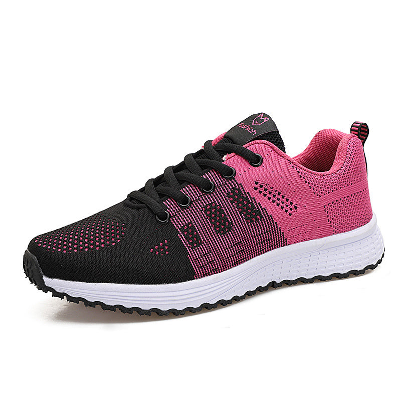 Breathable Knitted Sports Shoes Lightweight Anti Slip Running Sneakers