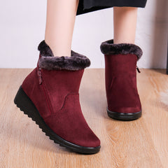 Plush Inner Wedge Snow Boots Anti Slip