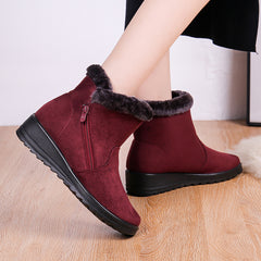 Plush Inner Wedge Snow Boots Anti Slip