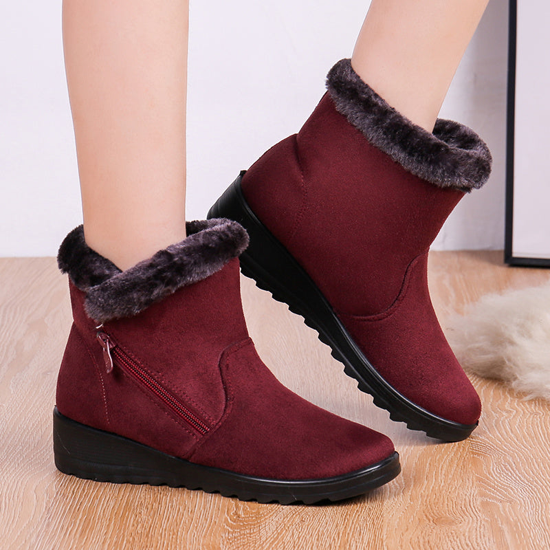 Plush Inner Wedge Snow Boots Anti Slip