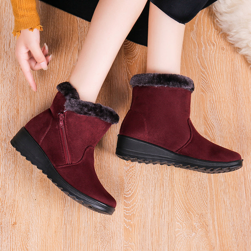 Plush Inner Wedge Snow Boots Anti Slip