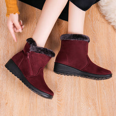 Plush Inner Wedge Snow Boots Anti Slip