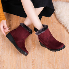 Plush Inner Wedge Snow Boots Anti Slip