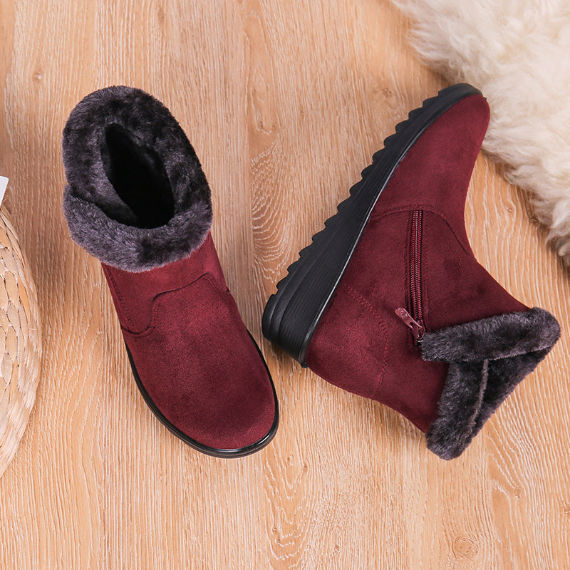 Plush Inner Wedge Snow Boots Anti Slip
