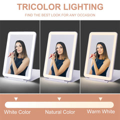 LED Makeup Mirror With 80 LED Lights Travel Touch Screen Cosmetic Mirror