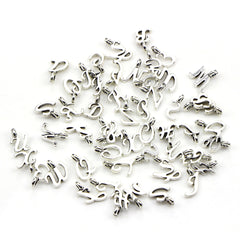 26pcs Antique Silvery Letters Bracelet Pendant Set
