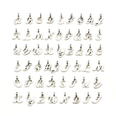 26pcs Antique Silvery Letters Bracelet Pendant Set