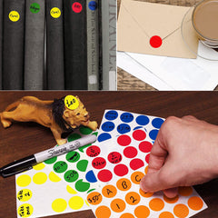 720 Colorful Dot Stickers 6 Colors Self Adhesive Labeling