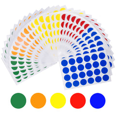 720 Colorful Dot Stickers 6 Colors Self Adhesive Labeling