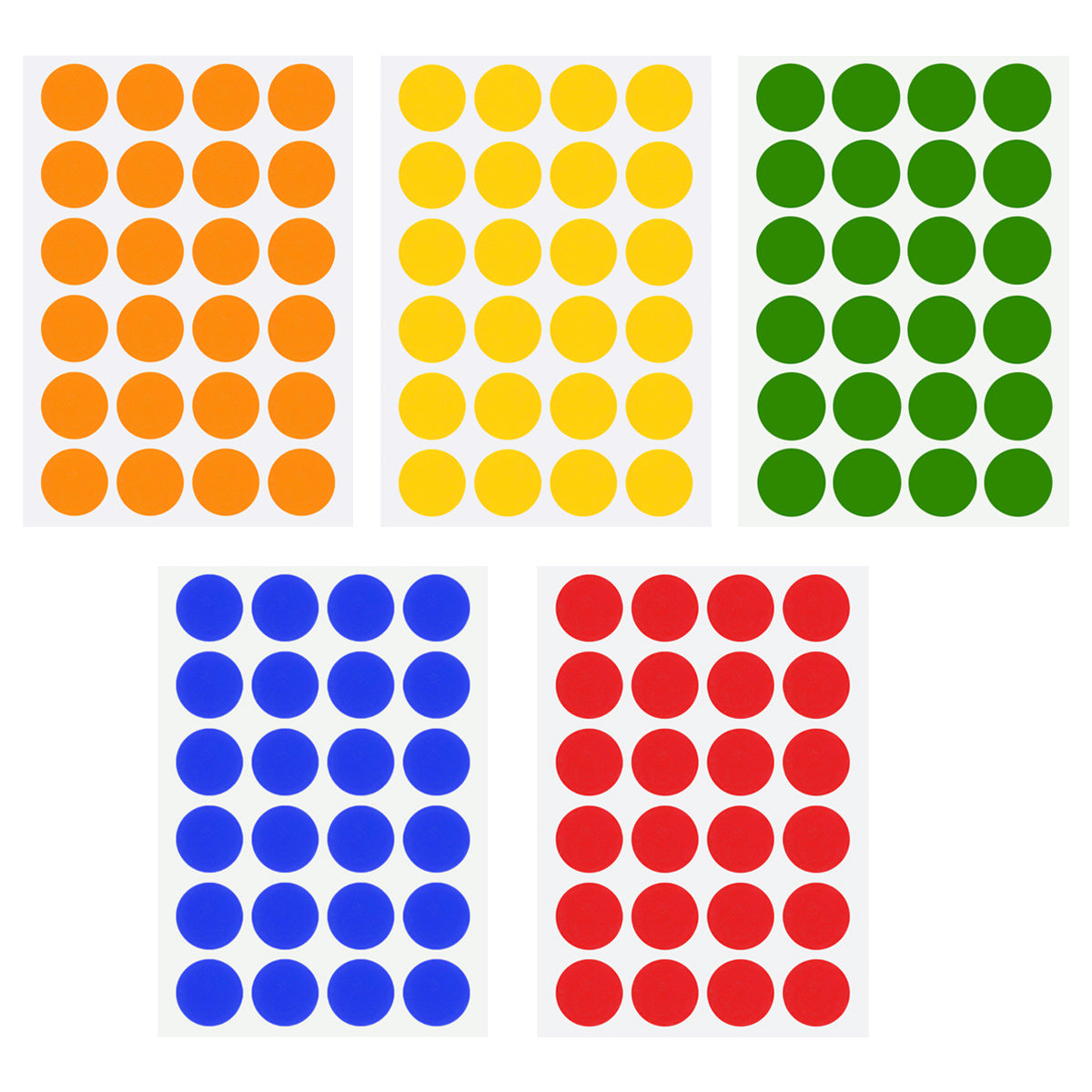 720 Colorful Dot Stickers 6 Colors Self Adhesive Labeling