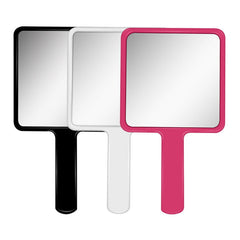 Handheld Square Makeup Vanity Mirror with Handle for Spa Salon