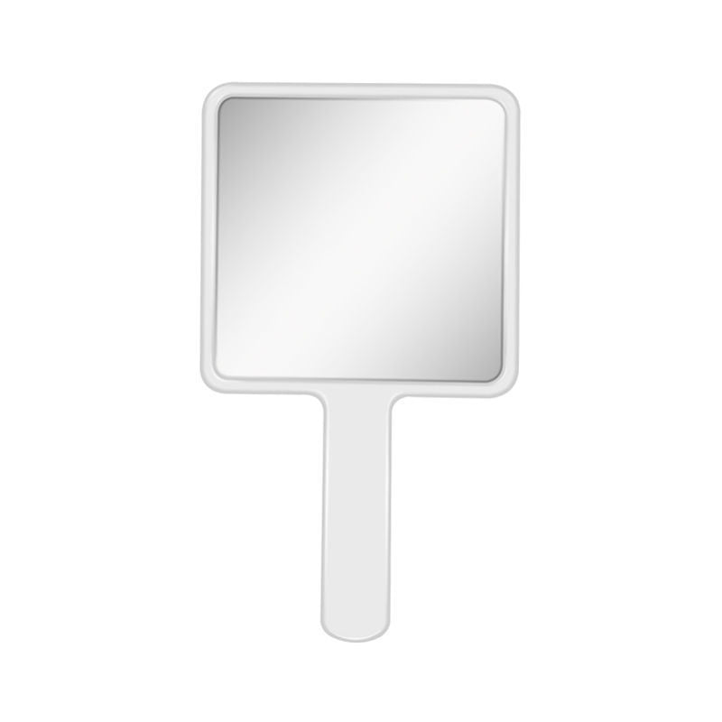Handheld Square Makeup Vanity Mirror with Handle for Spa Salon