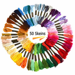 100 Colors Cross Stitch Embroidery Thread, Polyester Cotton Embroidery Line