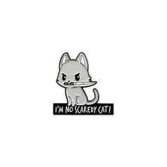 Kids Talking Rabbits & Cats Enamel Pin Brooch Birthday Party Access.