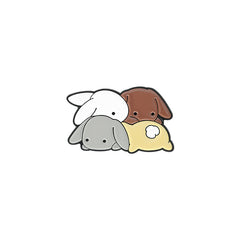 Kids Talking Rabbits & Cats Enamel Pin Brooch Birthday Party Access.
