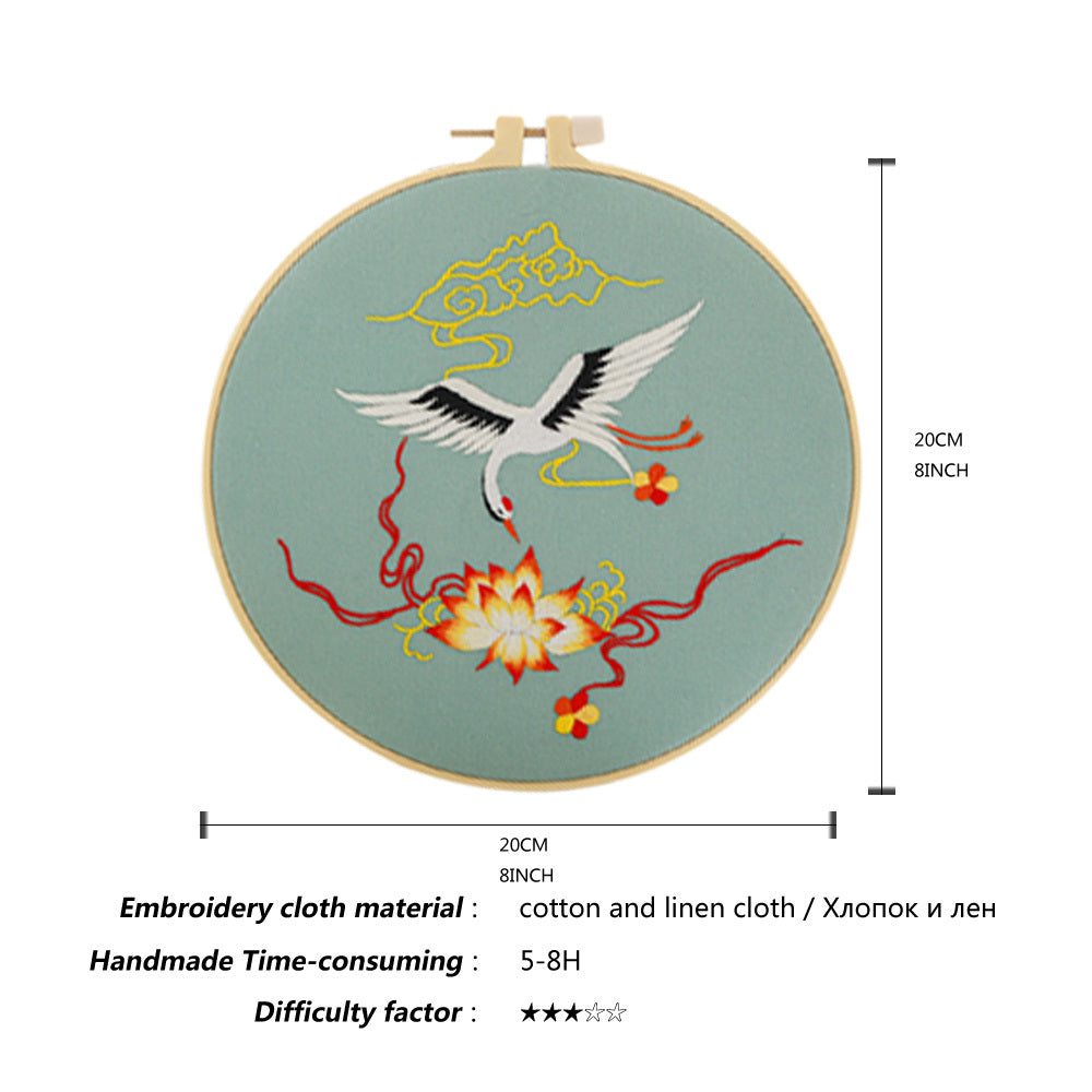 Birds Pattern Embroidery Kit for Beginner DIY Cross Stitch Set