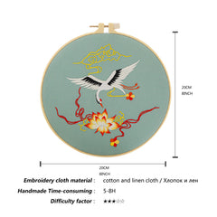 Birds Pattern Embroidery Kit for Beginner DIY Cross Stitch Set