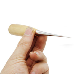 Professional Cloth Awl Sewing Tools Punching Leather Wood Handle Steel Awl