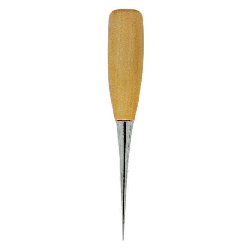 Professional Cloth Awl Sewing Tools Punching Leather Wood Handle Steel Awl