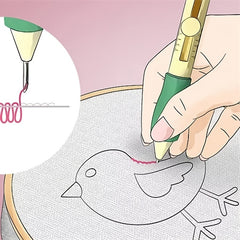 Whale Pattern Punch Needle Kit with Embroidery Pen and 20 Hoop