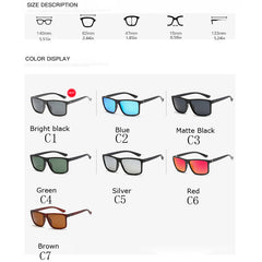 Square Men's Polarized Sunglasses Outdoor SunGlasses