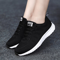 Women's Lace-Up Running Shoes Lightweight Sneakers