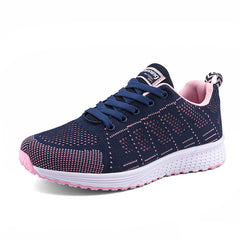 Women's Pink Non Slip Running Shoes Breathable Sneakers