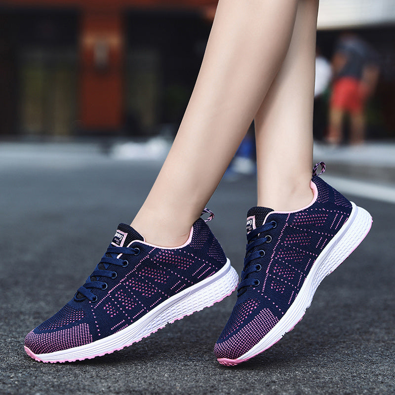 Women's Pink Non Slip Running Shoes Breathable Sneakers