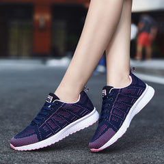 Women's Pink Non Slip Running Shoes Breathable Sneakers