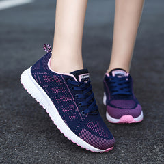 Women's Pink Non Slip Running Shoes Breathable Sneakers