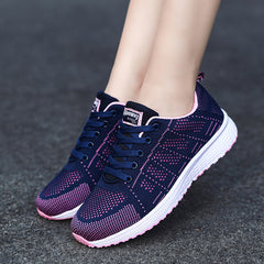 Women's Pink Non Slip Running Shoes Breathable Sneakers