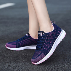 Women's Pink Non Slip Running Shoes Breathable Sneakers