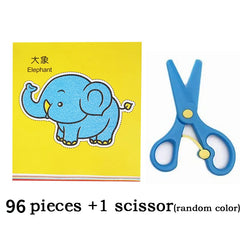 96pcs Children DIY Paper Cutting Folding Toy Kindergarten Educational Craft