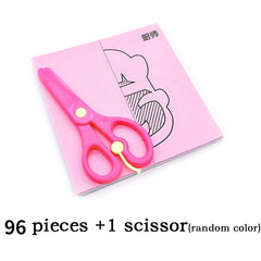 96pcs Children DIY Paper Cutting Folding Toy Kindergarten Educational Craft