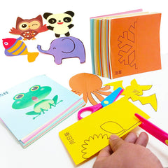 96pcs Children DIY Paper Cutting Folding Toy Kindergarten Educational Craft