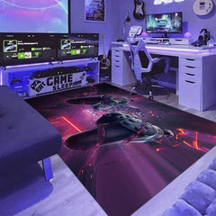 Neon Colour Game Machine Area Rug Anti Slip Floor Mat
