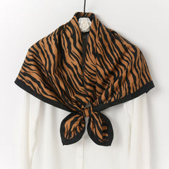 Twill Silk Square Scarf for Women Print Non-slip Turban Shawl