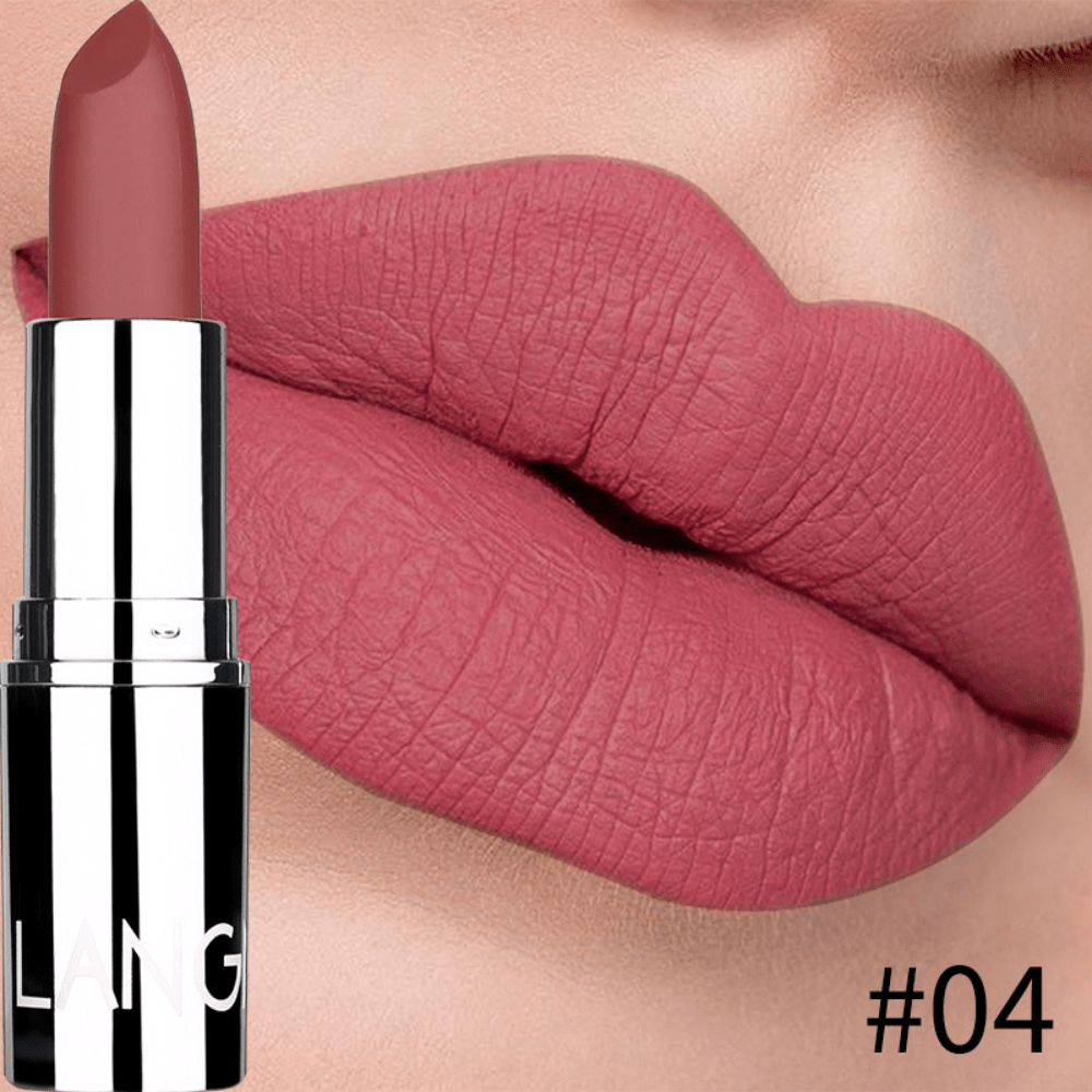 Moisturizing Matte Lipstick Waterproof Velvet Finish Long Lasting