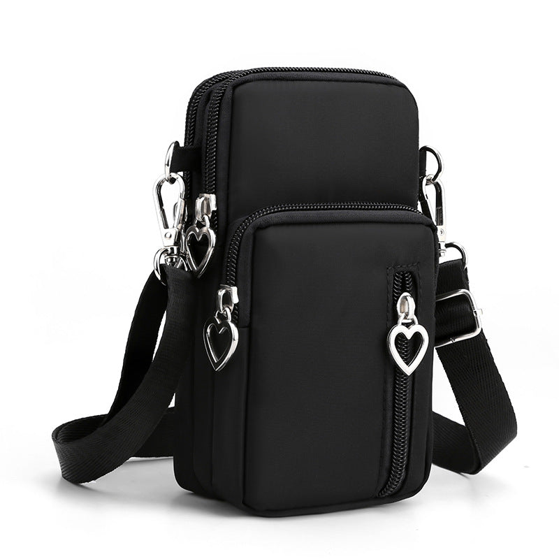 Small Cell Phone Bag Shoulder Purse Zipper Multifunctional Adjustable Strap