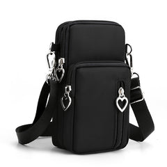 Small Cell Phone Bag Shoulder Purse Zipper Multifunctional Adjustable Strap